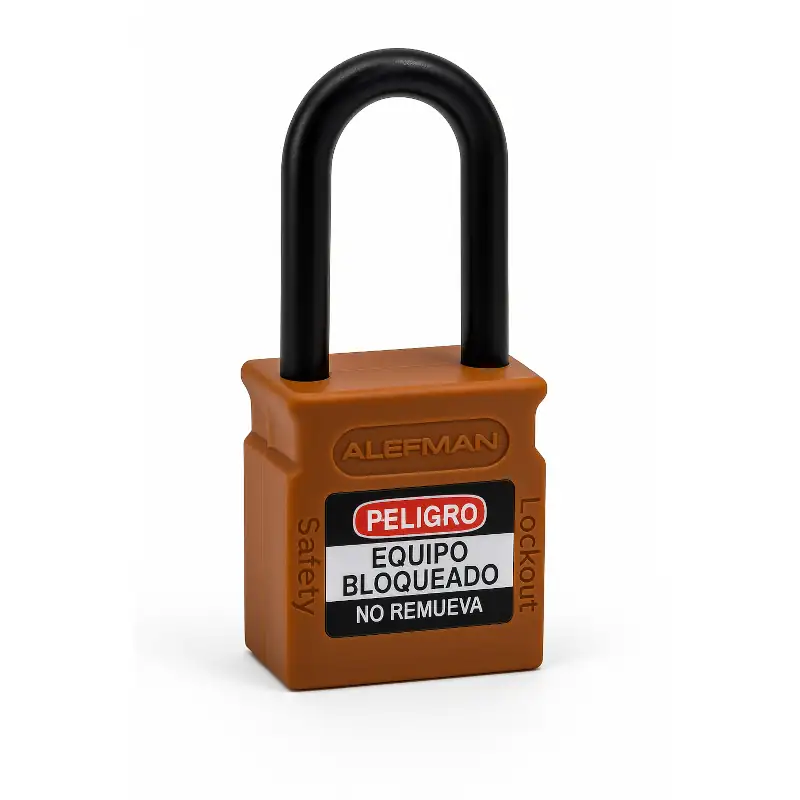 Candados De Bloqueo Marron Candado de seguridad para usos electrico y dielectrio Lock Out Tag Out LOTO